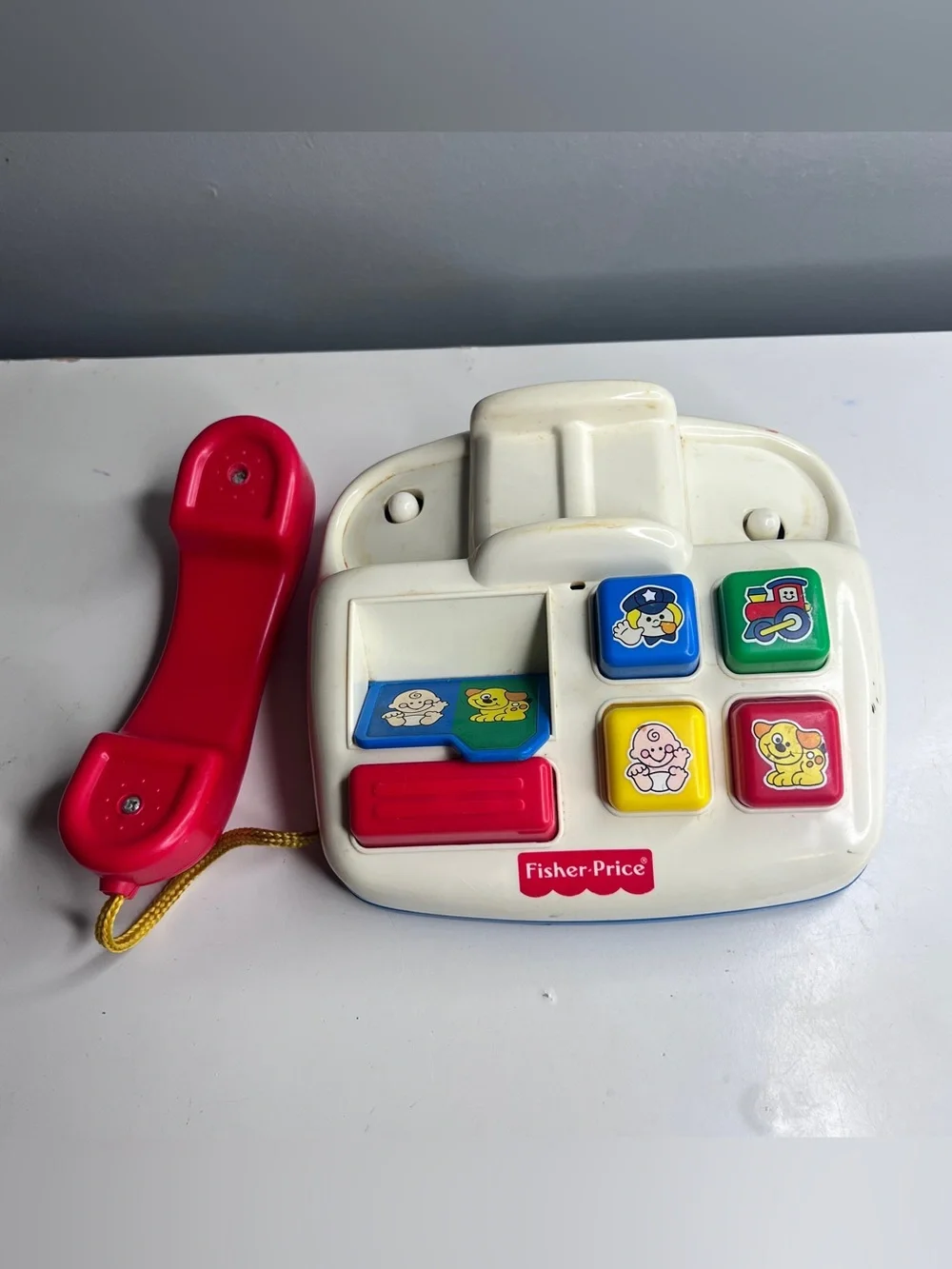 Vintage 1998 Fisher-Price Ring 'n Rattle Toy Phone (model #71303) - WORKS!